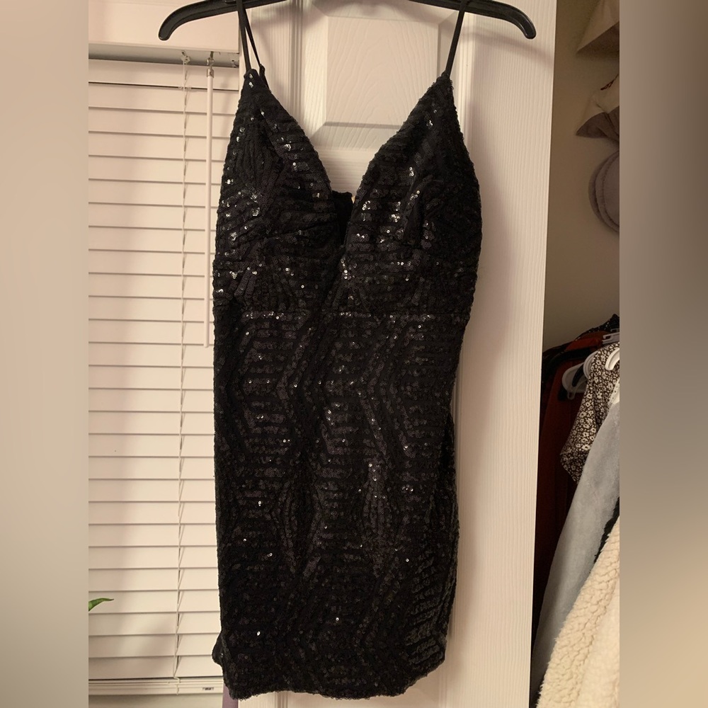 Black Sequin Dress